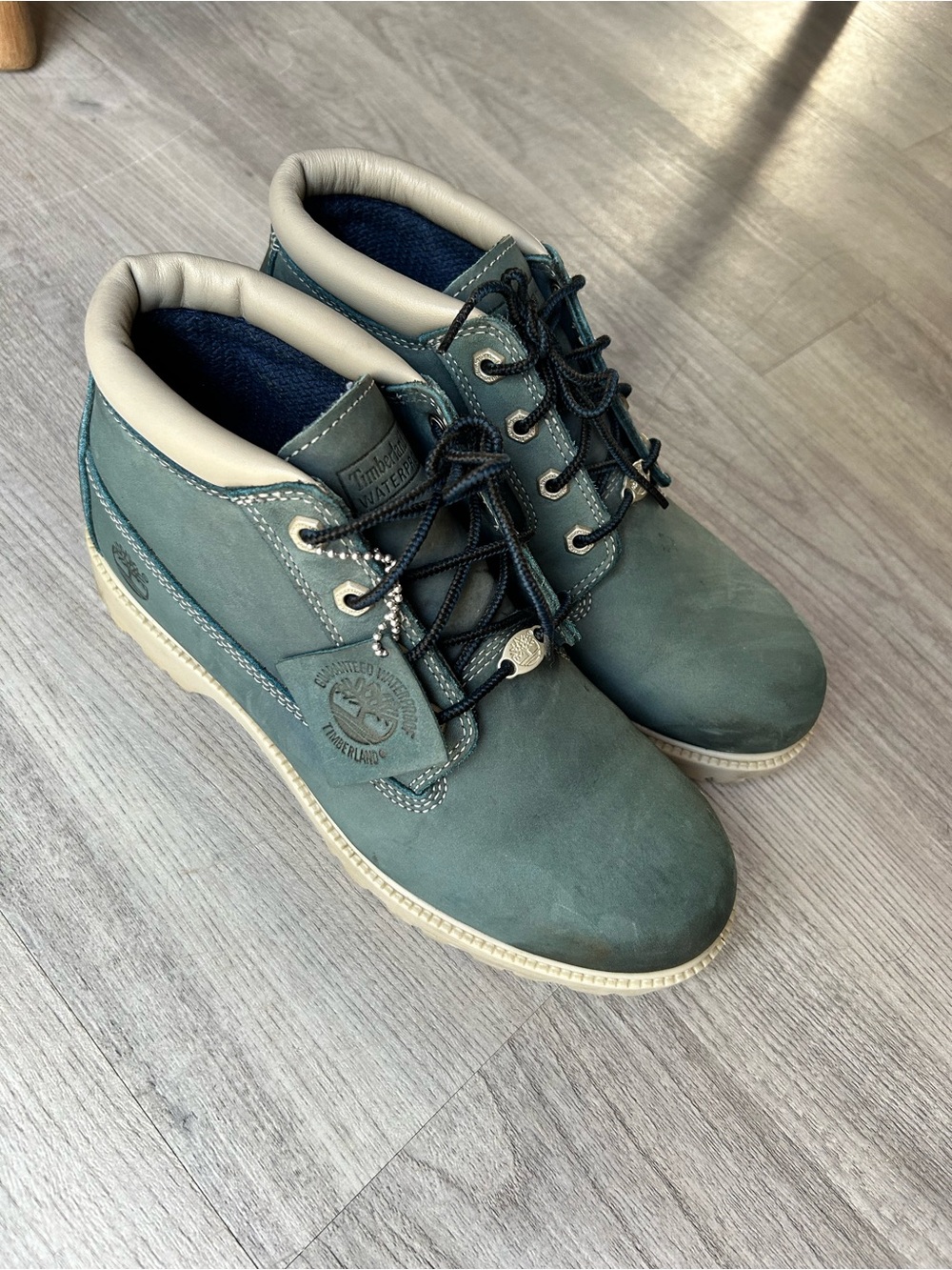 Timberland Men's Teal-Green Nubuck Chukka Boots